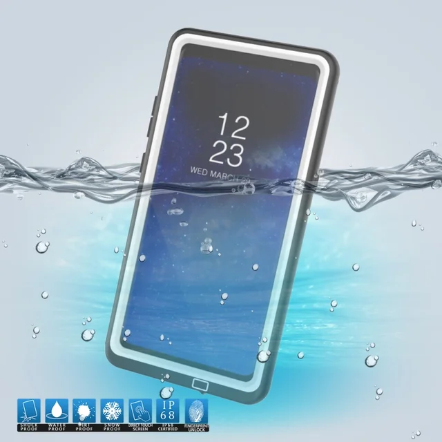 <b><p>Galaxy Note Warproof Case Slim Fingnt Ideification</p></b><b><p>ギャラクシーノート8防水ケーススリム指紋識別IP68の耐震性Snowproofカバーサムスンバッグ</p></b><br /><br /><p align='center'>