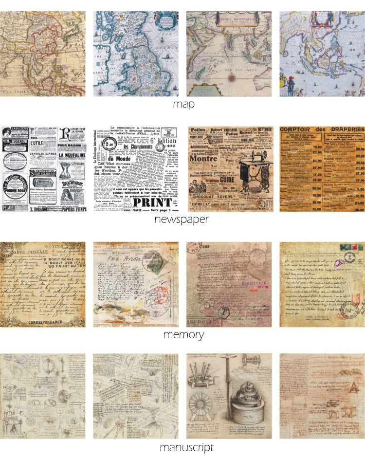 8 штук упак. Ретро Газета карта маркер стикер планировщик дневник Сделай Сам