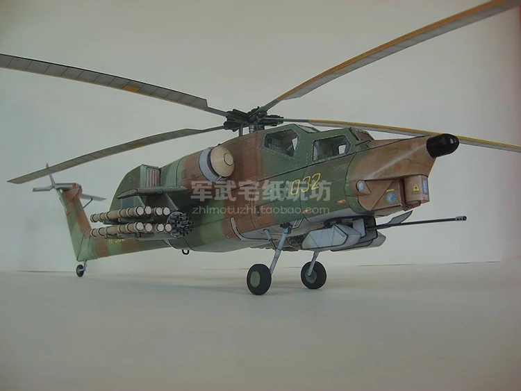 1: 33 советская MIG-28, бумажная модель вертолета Mi28, ручная модель вертолета DIY, бумажная модель самолета