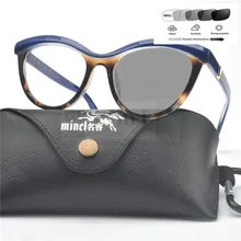 Новые женские модные кошачьи очки для чтения солнечные очки близорукие фотохромная линза оптические очки UV400 с коробкой FML