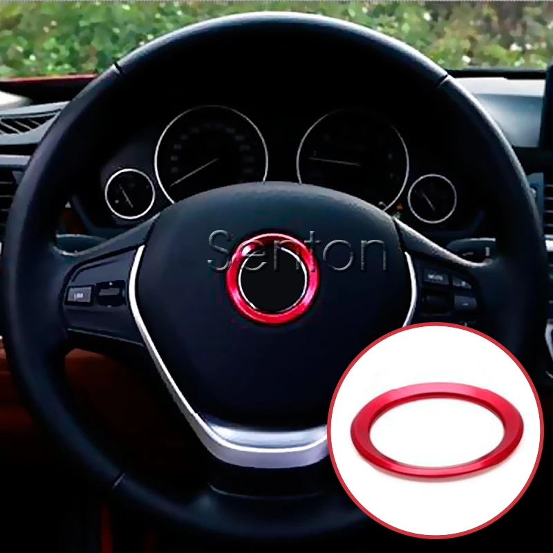 

M Power Car Styling Steering-Wheel Circle Covers New 3D Aluminium Stickers Case For BMW E60 E46 E90 E36 E34 E39 E92 Accessories