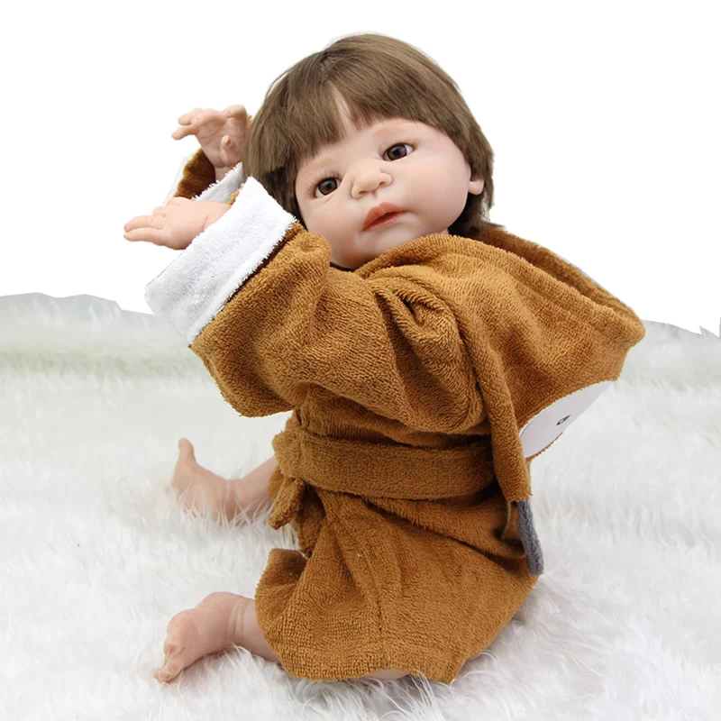 

Realistic Baby Dolls Newborn Boys 23 Inch Full Silicone Vinyl Real Touch Reborn Doll Children Birthday Xmas Gift