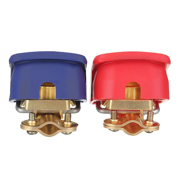 2Pcs 1 Pair Car Auto Caravan Boat Motorhome Quick Release Battery Terminals Clamps DC 12V Car Tools (1Blue+1Red)