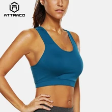 Attraco Women's Mid Impact Sports Bra Fitness Yoga Bra Breathable Running Workout Racerback Sports Top Attraco Women's Mid Impact Sports Bra Fitness Yoga Bra Breathable Running Workout Racerback Sports Top