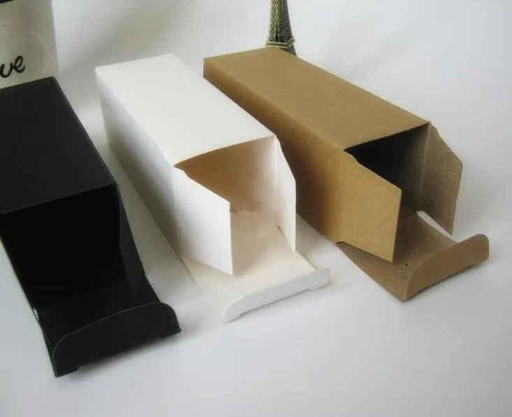 

50pcs/lot-5*5*13cm Blank White Black Kraft Paper Gift Box For Cosmetic Bottle Jar Craft Handmade Soap Candle Storage valve tubes