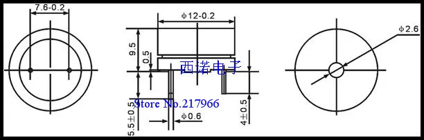 12 V активный зуммер электромагнитное YHE12-12 непрерывный звуковой 12095