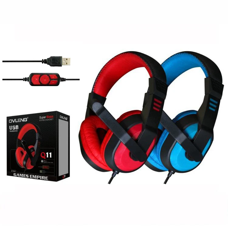 

Free Shipping  Newest OVLENG Q11 USB Stereo Headset Game Wire Headphones Earphone for Computer