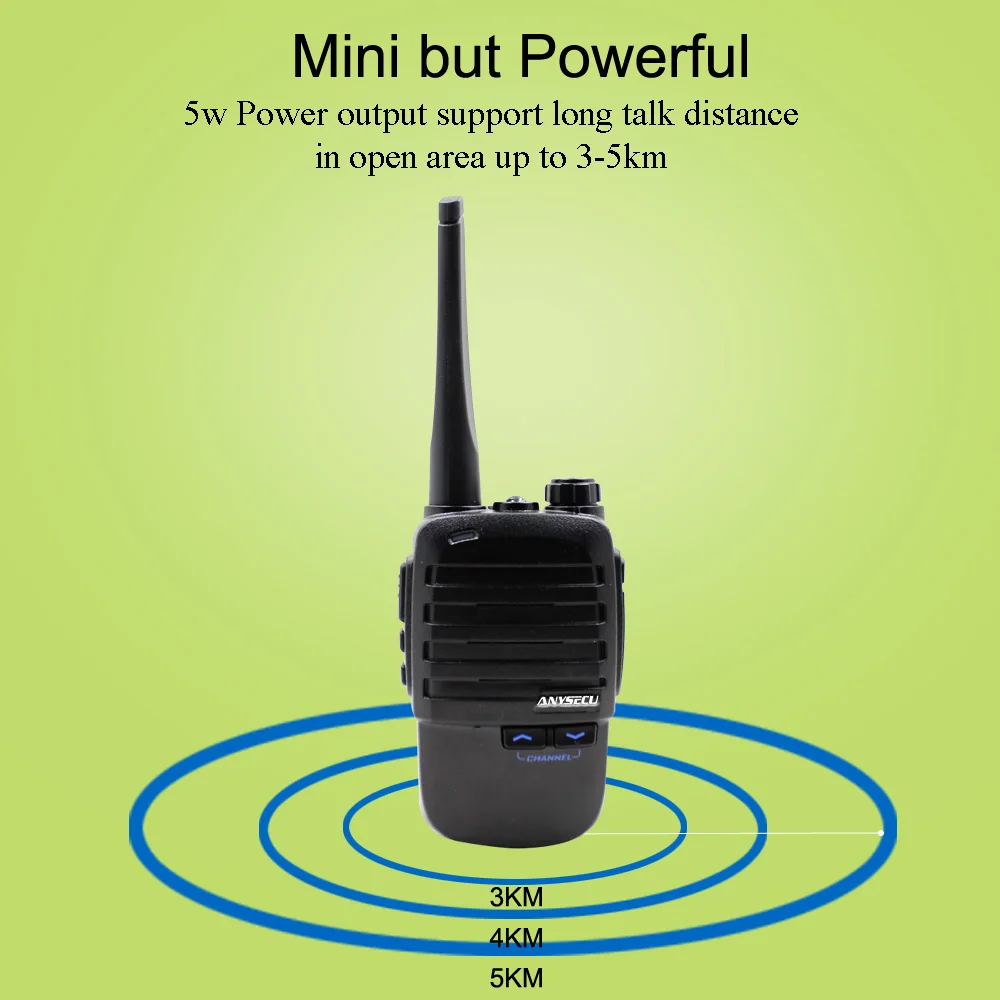 Мини-рация ANYSECU AC-100 профессиональная мощная UHF 400-480mhz рация двухстороннее радио