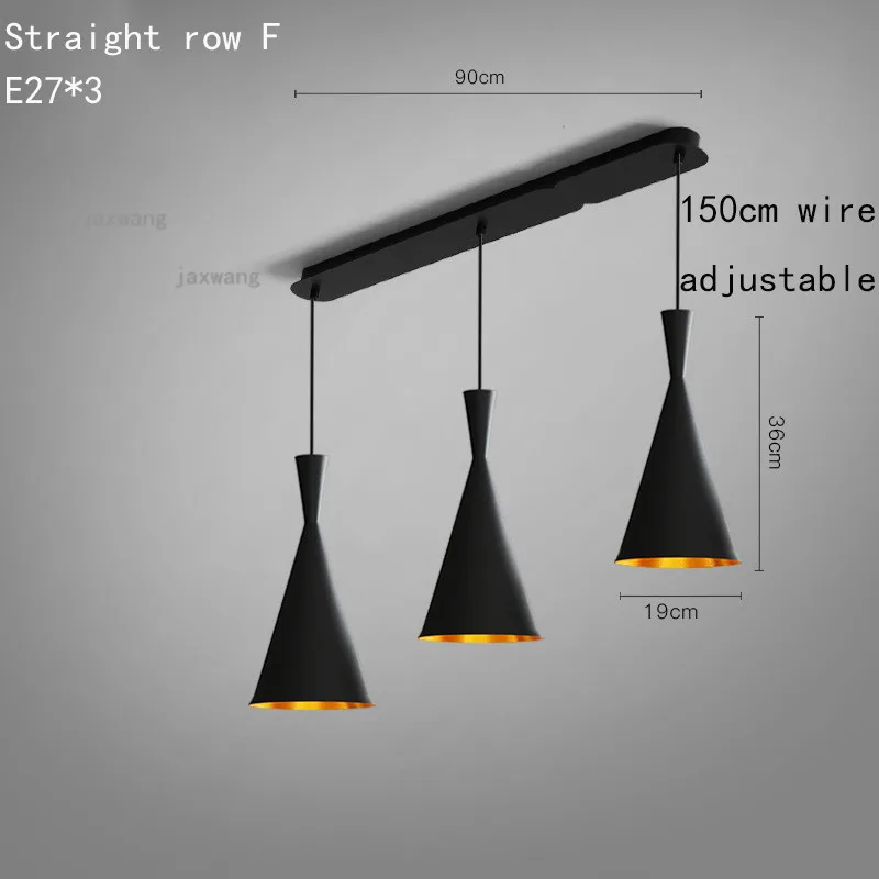Современные светодиодный металлические подвесные светильники бар лампа постмодерн романтические люстры кухонные аксессуары скандинавские JW высокого качества подвесные светильники - Цвет корпуса: Straight row F