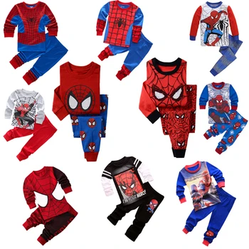 

kids Spider Batman pajamas sets Baby girl and boys clothes sweet dreams pijamas boys girls cartoon long sleeve T-shirt+Pants