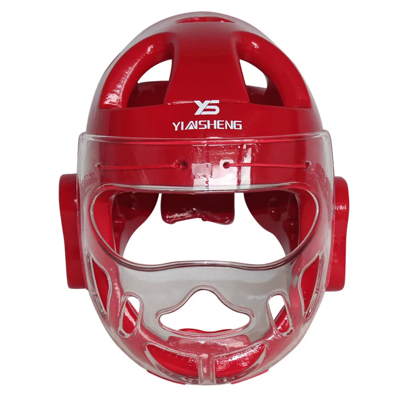 Взрослый, ребенок, шлем тхэквондо каратэ добок Кикбоксинг Санда Защита головы с маска для лица capacete ITF WTF тренировочный протектор