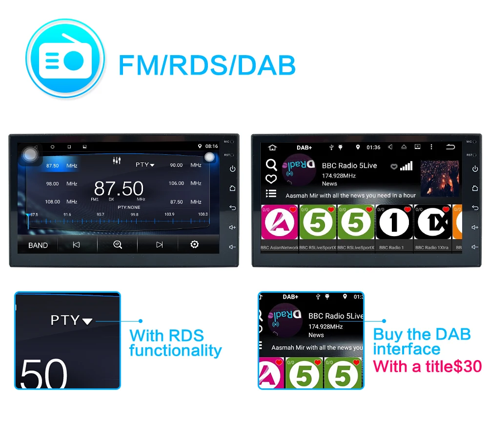 Автомобильный мультимедийный плеер DAB gps BT UBS, 2 DIN, 2 DIN, стерео навигация, 1024*600, сенсорный, wifi, 2DIN, автомагнитола