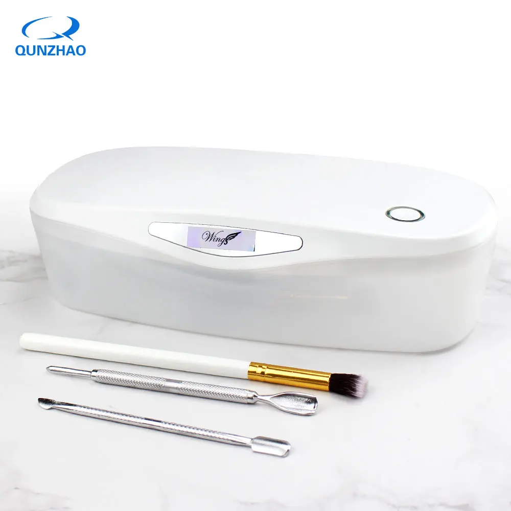 

Nail Sterilizer Disinfection Box Rechargeable Salon Nail Nipper Tweezers Metal Tools Use Disinfector Sanitizer Box Nail Manicure