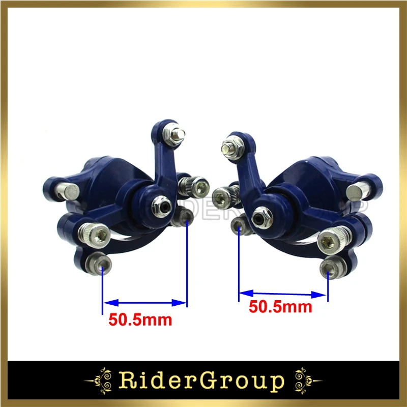 Blue Front & Rear Disc Brake Caliper For 2 Stroke 47cc 49cc Pocket Bike