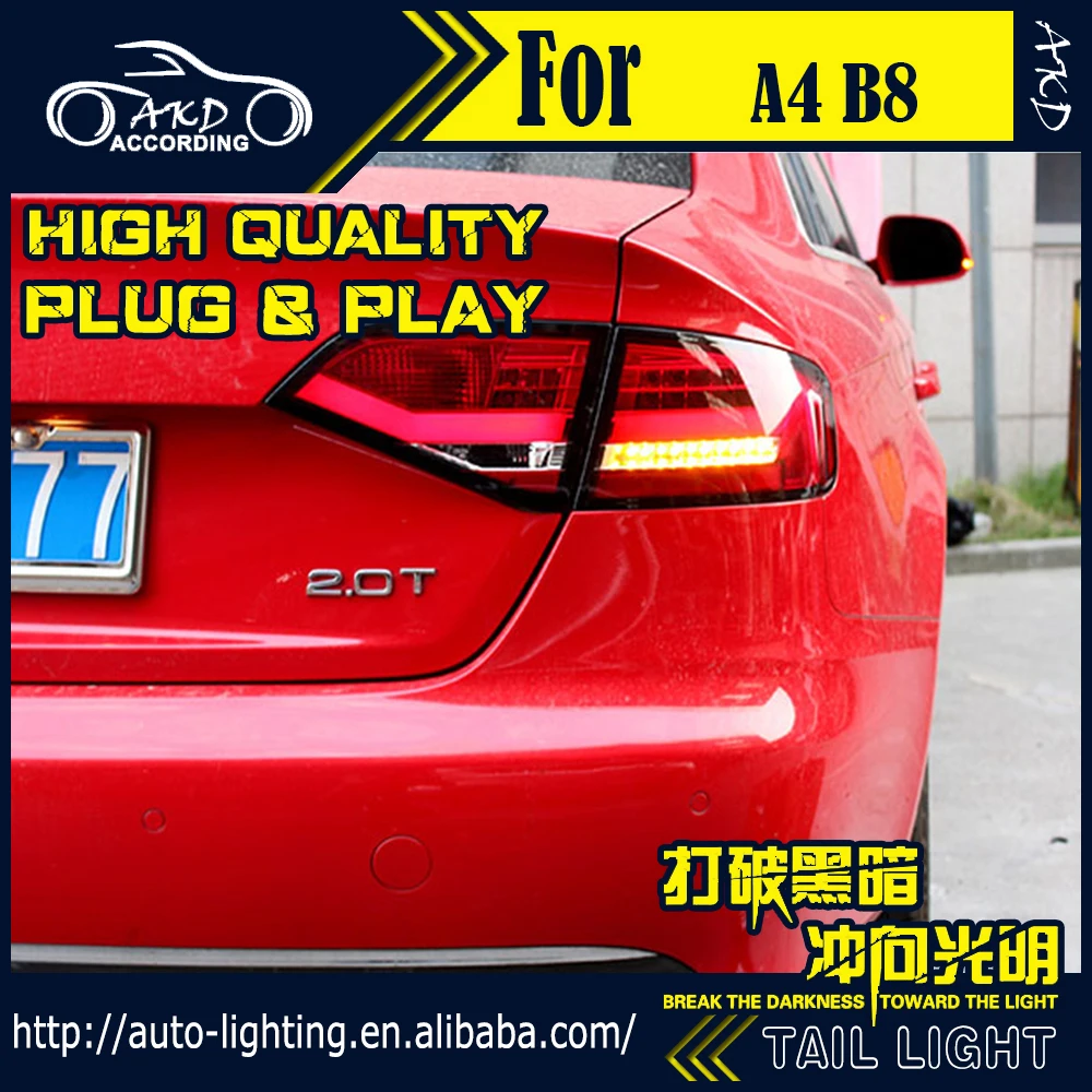 

AKD Car Styling Tail Lamp for Audi A4 Tail Lights 2009-2012 A4 B8 LED Tail Light Signal LED DRL Stop Rear Lamp Accessories