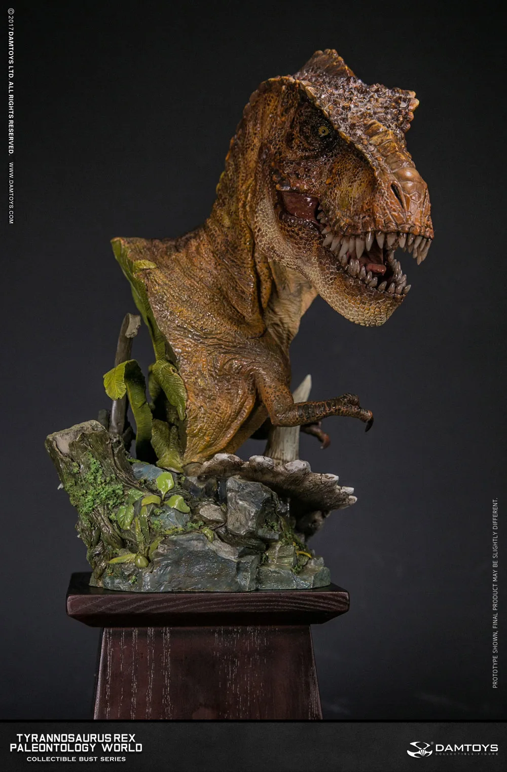 Коллекция статуй из мультфильма DAMTOYS MUS001A/MUS001B Tyrannosaurus T-Rex Bust PolyStone