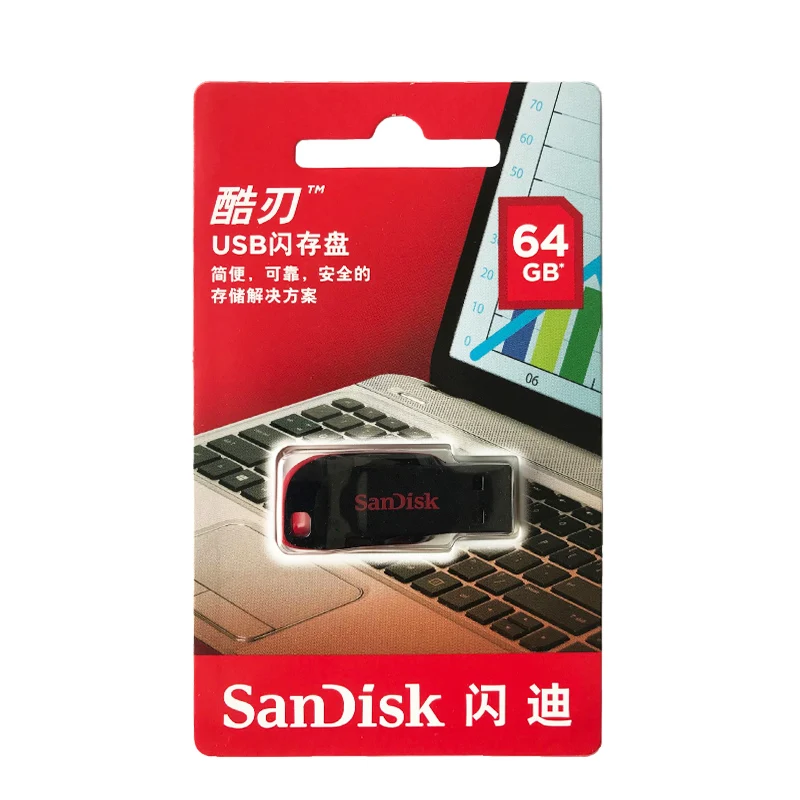 SanDisk USB флеш-накопитель 32 Гб 64 ГБ 8 ГБ 16 ГБ USB флешка CZ50 8 ГБ 16 ГБ 32 ГБ 64 ГБ USB 2,0 Флешка флеш-накопитель Бесплатная доставка