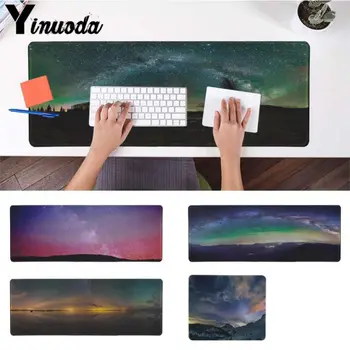 

Yinuoda Hot Sales Aurora Starry Sky DIY Design Pattern Game mousepad Computer Gaming Mouse Pad Gamer Play Mats Version Mousepad