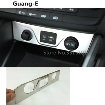 

Car inner rear Control Socket Charge cigarette smoke lighter switch frame lamp Stick trim For Hyundai Tucson 2015 2016 2017 2018