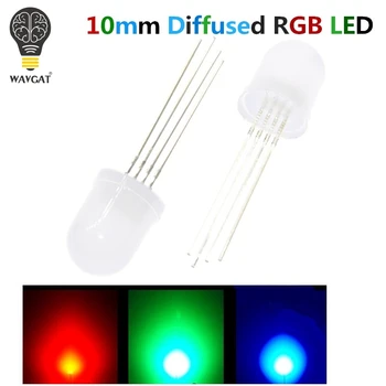 

20PCS 10mm Full colors Diffused RGB LED Common Cathode 20mA 3 Colors Red Green Blue 4 Pin 10 mm Light-Emitting Diode LED Lamp