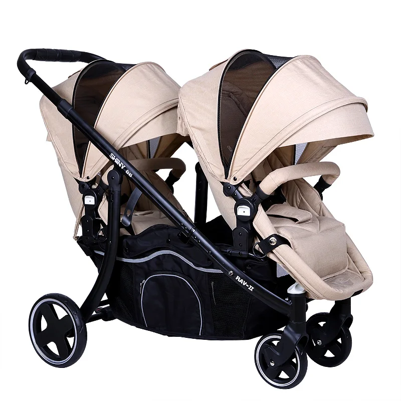 

shiny baby twins baby stroller high quality two baby use carriage trolley