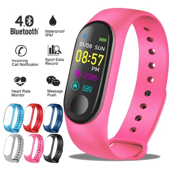 

2019 New smart bracelet fitness tracker heart rate blood pressure measurement sleep monitoring smart Wristband sport bracelet