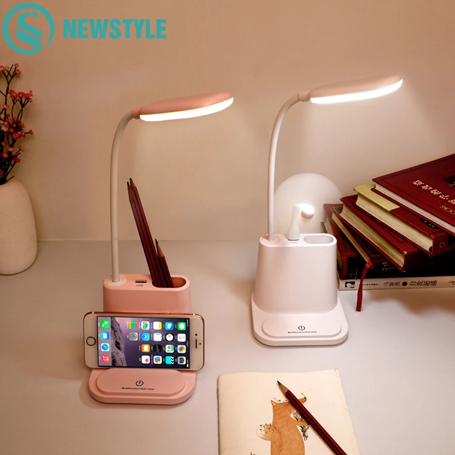 Kaufen USB Aufladbare LED Schreibtisch Lampe Touch Dimmen Einstellung Tisch Lampe für Kinder Kinder Lesen Studie Nacht Schlafzimmer Wohnzimmer