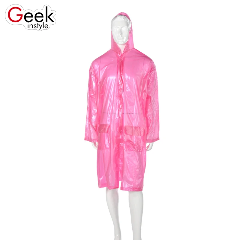 2016 fashion lovely adult raincoat transparent raincoat PVC Fabric