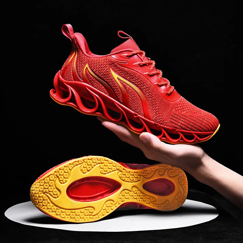 

Free delivery 2019 Summer explosion woven men's shoes large code for Flame blade shoes men's Fashion casual sneakers