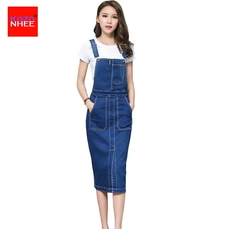 jumper dress denim ootd