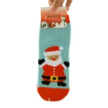 Зимние спортивные носки рождественские женские 3D Мультяшные рождественские носки теплые зимние мужские женские новые#3O14
