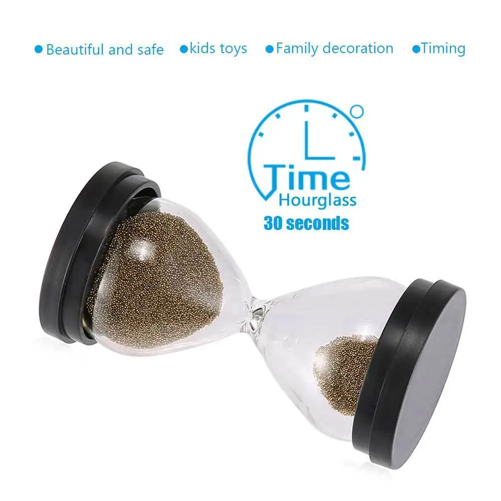 30 секунд таймер песка AOLVO многофункциональный таймер песочные часы маленькие песочные часы с золотым песком для детей чистка зубов, игры, учителя