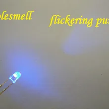 100 шт., 3 мм, фиолетовый светильник в форме свечи, мерцающий, ультра яркий, мерцающий, фиолетовый светодиодный Светодиодный s, 3 мм, прозрачная свеча, фиолетовый/УФ светодиодный светильник