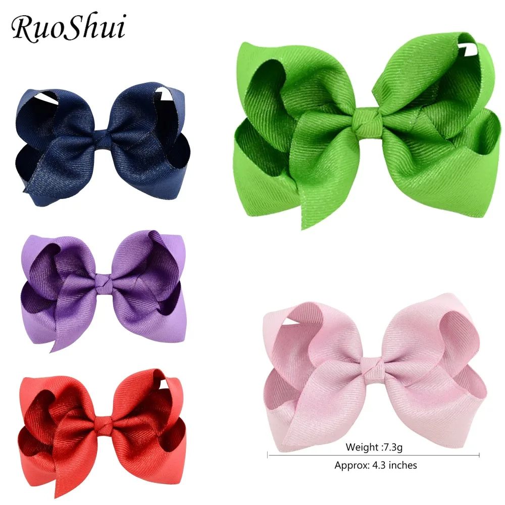 Grosgrain Ribbon Solid Hair Bows Baby Hairpins Kids Hair Accessories
