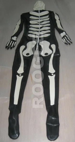 

Full cover latex skeletor catsuit