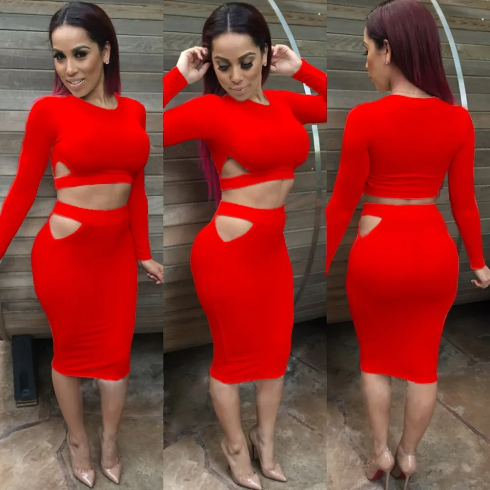 red 2 piece outfits