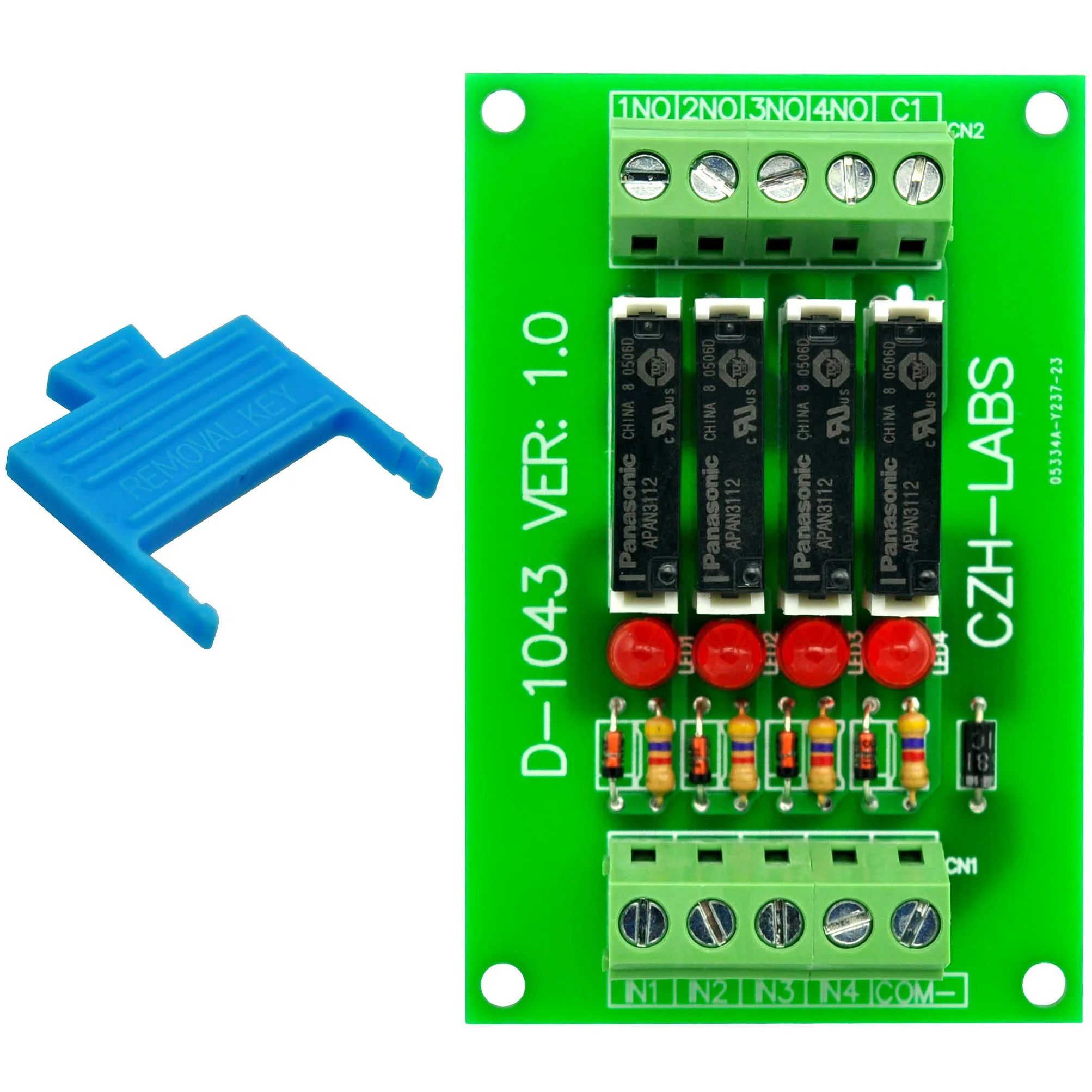 Тонкий Панель крепление DC12V источника/PNP 4 SPST-NO 5A Мощность Модуль реле, PA1A-12V