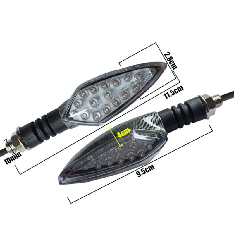 2шт 12 В Универсальный светодиодный индикатор поворота мотоцикла сигнальные индикаторы Amber Blinker светосигнализаторы аксессуары для мотоциклов