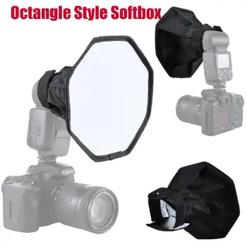 

Kuulee Octangle Style Softbox 20cm Foldable Soft Flash Light Diffuser Camera Photography Softbox for Studio
