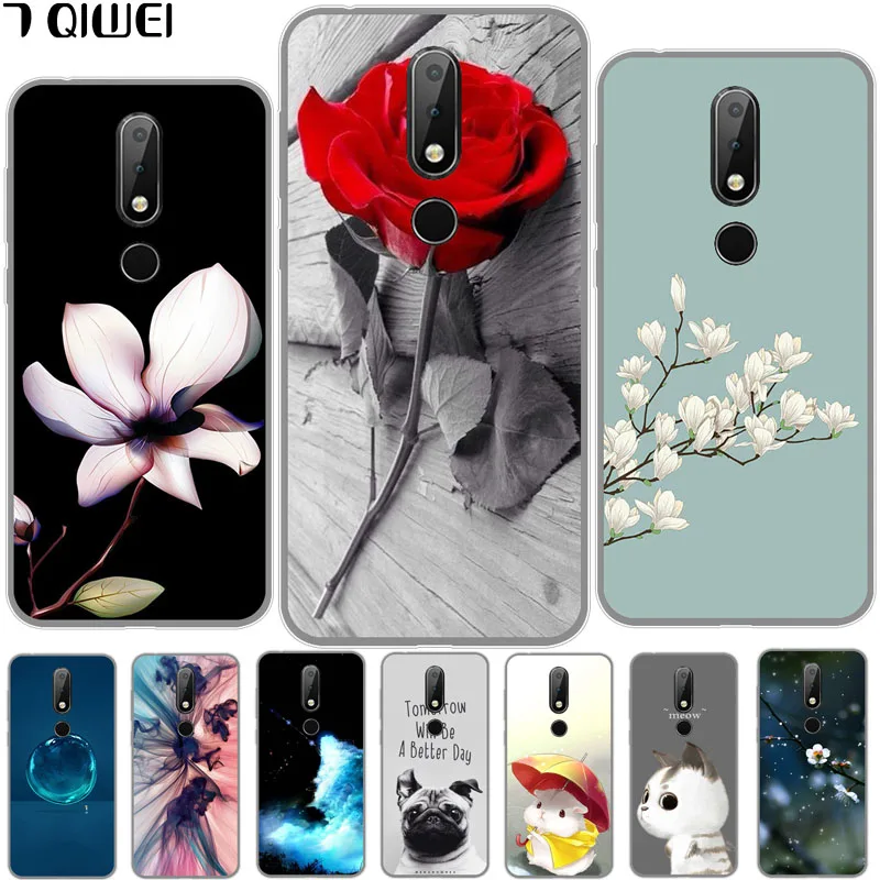 

5.8'' Case For Nokia 6.1 Plus Case Silicone Soft TPU Back Cover For Nokia 6.1 Plus Cover Cartoon For Nokia X6 2018 Phone Case