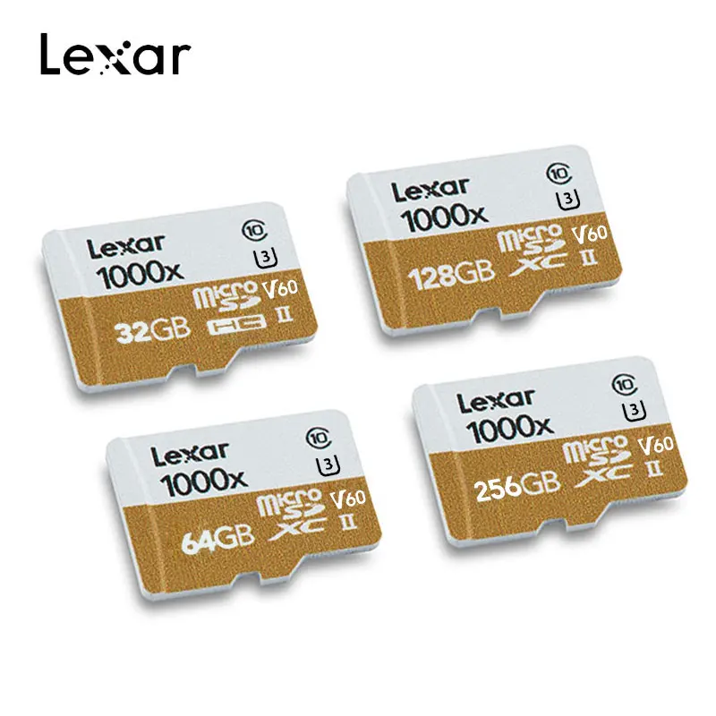 Рекламный 2019 Lexar дропшиппинг micro SD карта 32 Гб 64 Гб 128 ГБ 256 ГБ Оригинал Professional 1000x microSDHC/microSDXC TF карта