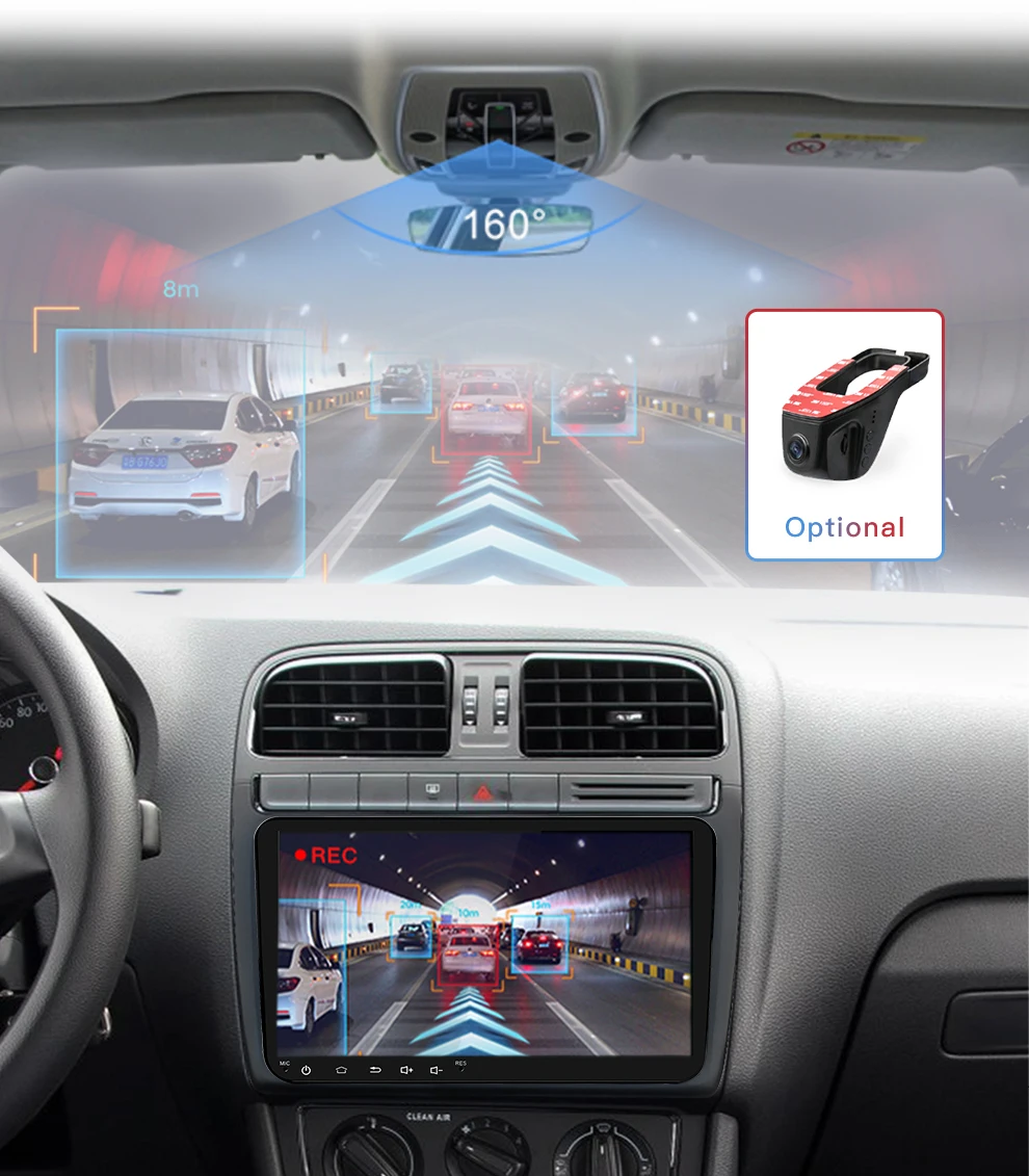 Cheap 2 Din Android 8.1 Car Multimedia For Amarok Volksagen VW Passat B6 golf 56 Skoda Octavia 2 Superb 2 Seat Leon Navigation 2+16G 14