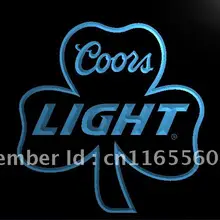 LA019-вывеска Coors Shamrock Пивной бар Pub светодиодный неоновый свет Знак Домашний Декор ремесла