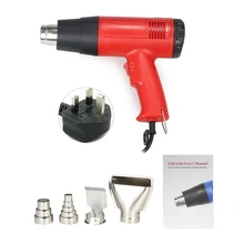 Электрический горячий Воздушный пистолет с двойным температурным управлением, строительный фен для волос, тепловая пушка с соплом с 4 насадками 1800 Вт ac220в