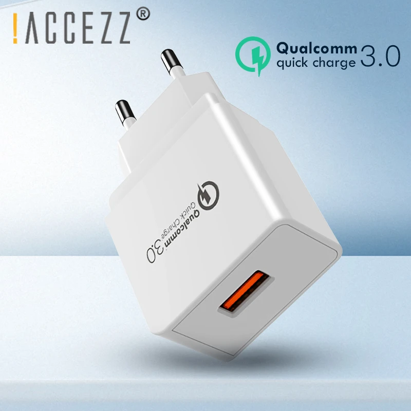 

!ACCEZZ Universal EU Plug USB Fast Charging For Samsung Note 8 9 Samsung Galaxy S9/S8/S8+/S7/S6/Edge Travel Wall Charger Adapter