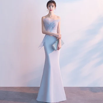 

Fishtail Robe De Soiree New Arrivals Elegant Evening Dresses Mermaid Ruffled Floor Length Prom Party Dresses