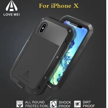 

For iPhone X Case Original LOVE MEI Extreme Powerful life Waterproof Shockproof Dropproof Armor Metal Cover for Apple iPhoneX 10