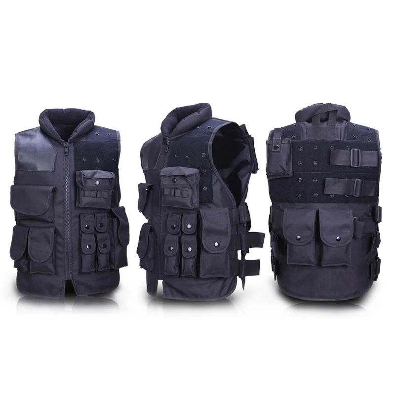 

Wholesale Tactical Vest Outdoor CS Field Protective Equipment US Black Riding Security / Security Vest