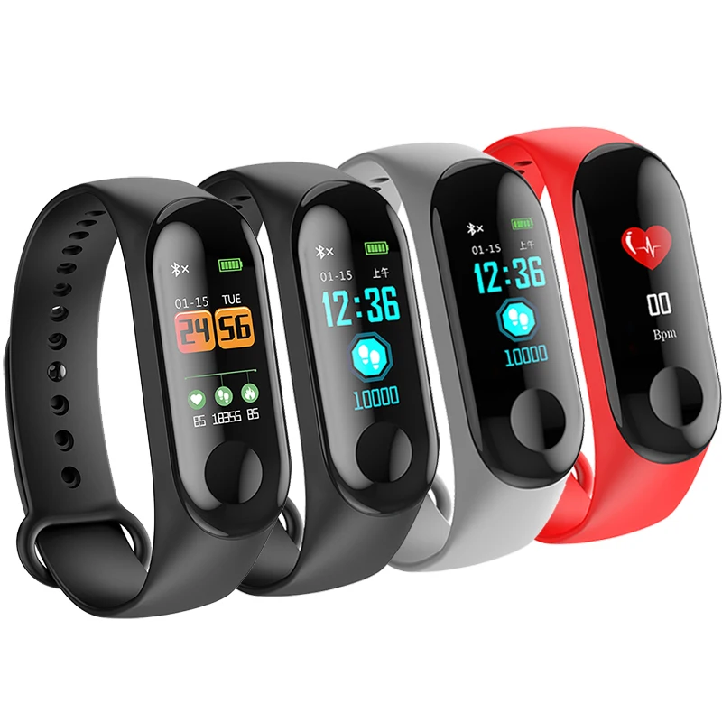 

2018 New Sport Watch Bracelet Women Men LED Waterproof Smart Band Heart rate Blood Pressure Pedometer Clock For Android iOS+Box