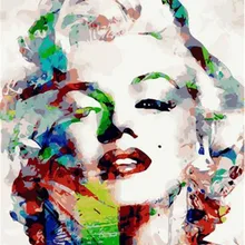 Горячая Мэрилин Печатный DIY Цифровая картина маслом по номерам ручная роспись маслом 40x50 см без рамки